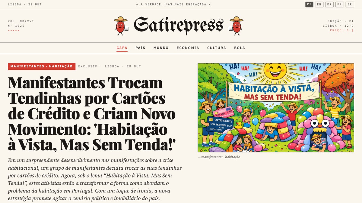 SatirePress article page